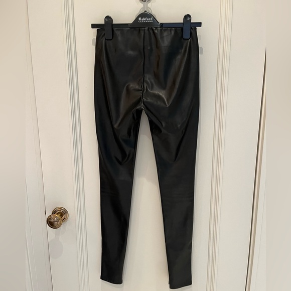 Velvet faux leather leggings in size xs - Picture 3 of 5